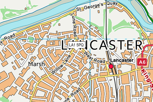 LA1 5PQ map - OS VectorMap District (Ordnance Survey)