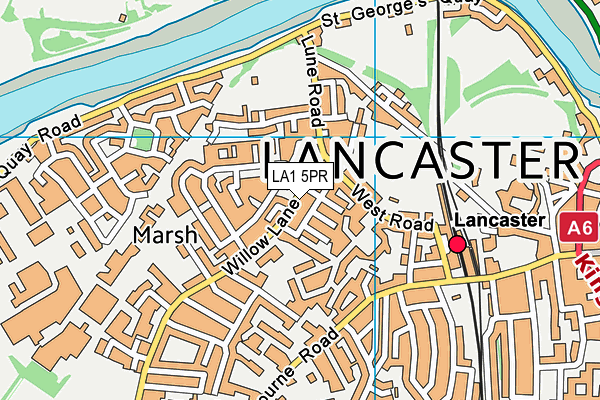 LA1 5PR map - OS VectorMap District (Ordnance Survey)