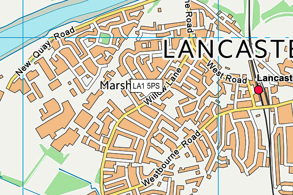 LA1 5PS map - OS VectorMap District (Ordnance Survey)
