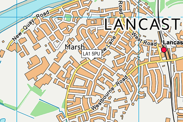 LA1 5PU map - OS VectorMap District (Ordnance Survey)