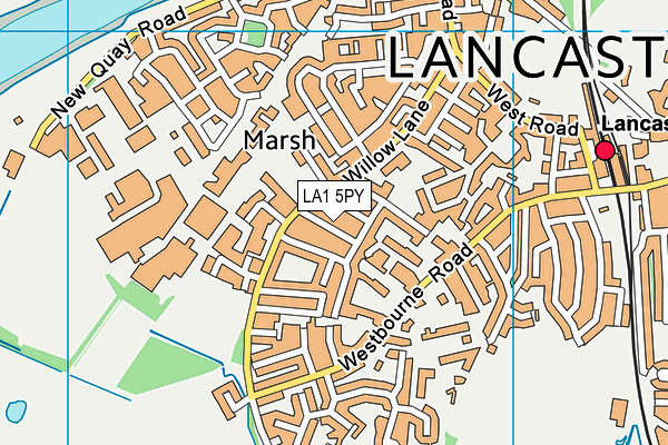 LA1 5PY map - OS VectorMap District (Ordnance Survey)