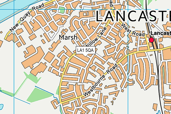 LA1 5QA map - OS VectorMap District (Ordnance Survey)