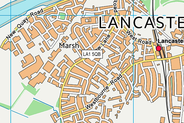 LA1 5QB map - OS VectorMap District (Ordnance Survey)