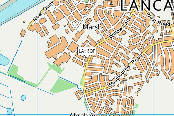 Marsh Playing Fields map (LA1 5QF) - OS VectorMap District (Ordnance Survey)