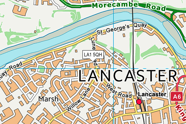 LA1 5QH map - OS VectorMap District (Ordnance Survey)