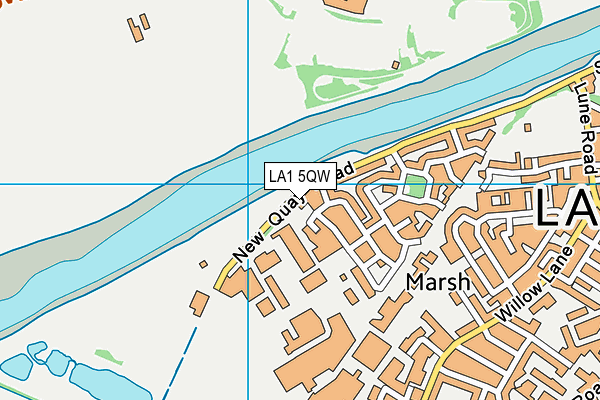 LA1 5QW map - OS VectorMap District (Ordnance Survey)