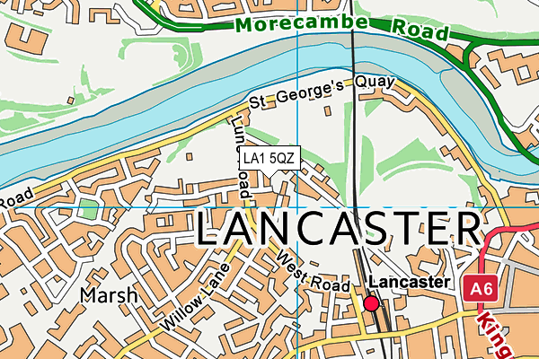 LA1 5QZ map - OS VectorMap District (Ordnance Survey)