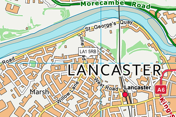 LA1 5RB map - OS VectorMap District (Ordnance Survey)