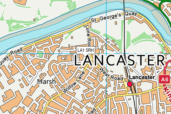 LA1 5RH map - OS VectorMap District (Ordnance Survey)