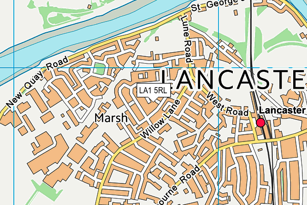 LA1 5RL map - OS VectorMap District (Ordnance Survey)