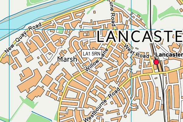 LA1 5RN map - OS VectorMap District (Ordnance Survey)
