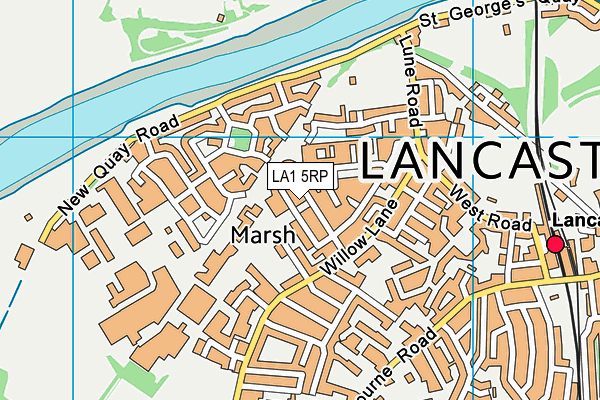 LA1 5RP map - OS VectorMap District (Ordnance Survey)