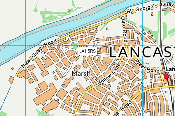 LA1 5RS map - OS VectorMap District (Ordnance Survey)