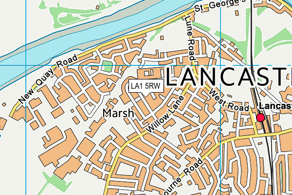 LA1 5RW map - OS VectorMap District (Ordnance Survey)