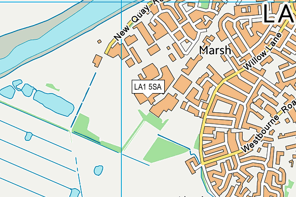 LA1 5SA map - OS VectorMap District (Ordnance Survey)