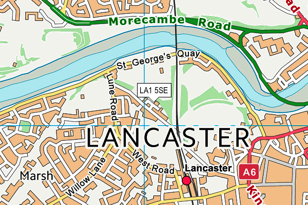 LA1 5SE map - OS VectorMap District (Ordnance Survey)
