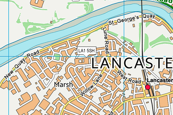 LA1 5SH map - OS VectorMap District (Ordnance Survey)