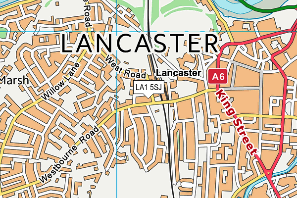 LA1 5SJ map - OS VectorMap District (Ordnance Survey)