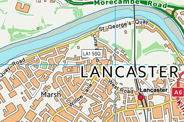 LA1 5SQ map - OS VectorMap District (Ordnance Survey)