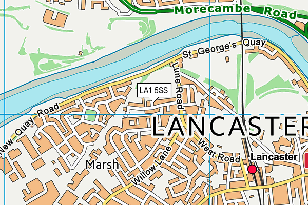 LA1 5SS map - OS VectorMap District (Ordnance Survey)