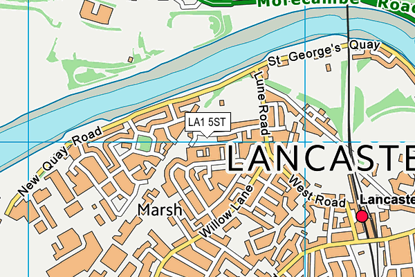 LA1 5ST map - OS VectorMap District (Ordnance Survey)