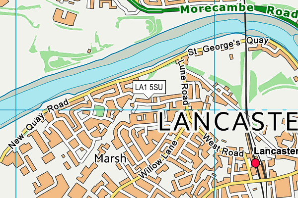 LA1 5SU map - OS VectorMap District (Ordnance Survey)