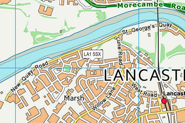 LA1 5SX map - OS VectorMap District (Ordnance Survey)