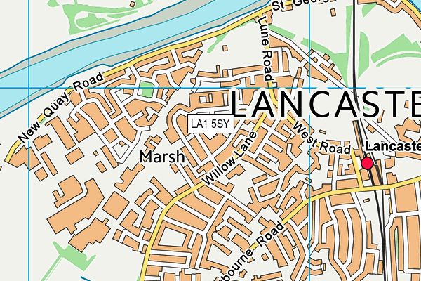 LA1 5SY map - OS VectorMap District (Ordnance Survey)
