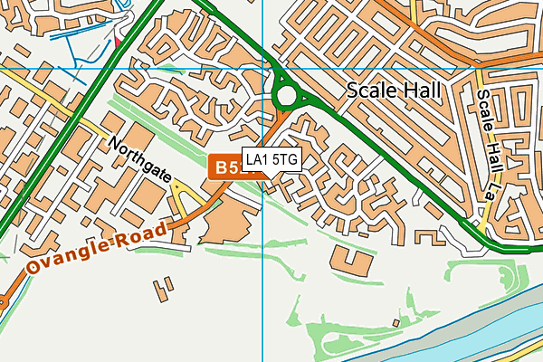 LA1 5TG map - OS VectorMap District (Ordnance Survey)