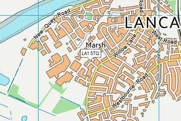 LA1 5TQ map - OS VectorMap District (Ordnance Survey)