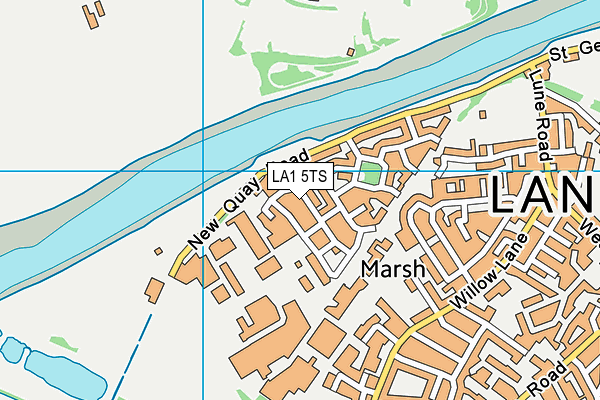 LA1 5TS map - OS VectorMap District (Ordnance Survey)