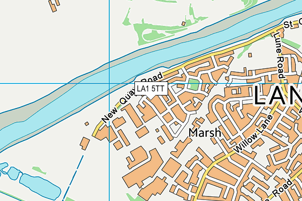 LA1 5TT map - OS VectorMap District (Ordnance Survey)