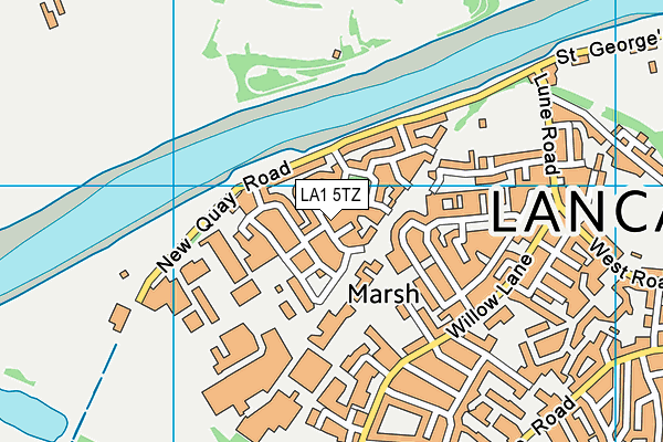 LA1 5TZ map - OS VectorMap District (Ordnance Survey)