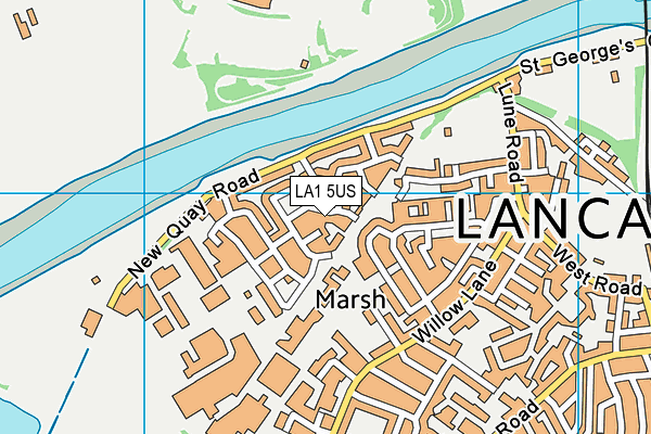 LA1 5US map - OS VectorMap District (Ordnance Survey)