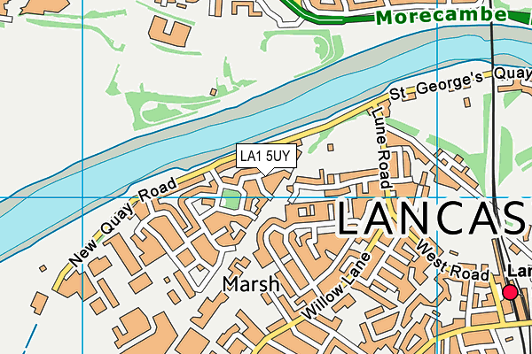 LA1 5UY map - OS VectorMap District (Ordnance Survey)