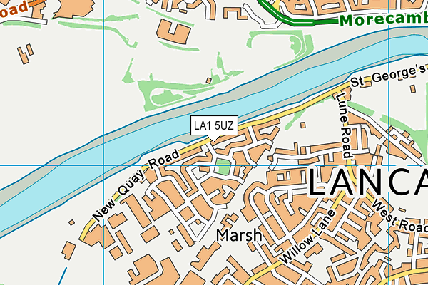 LA1 5UZ map - OS VectorMap District (Ordnance Survey)