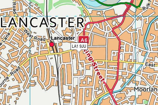 LA1 9JU map - OS VectorMap District (Ordnance Survey)