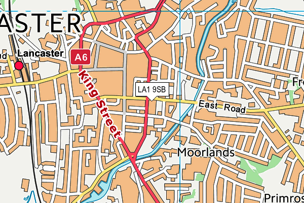 LA1 9SB map - OS VectorMap District (Ordnance Survey)