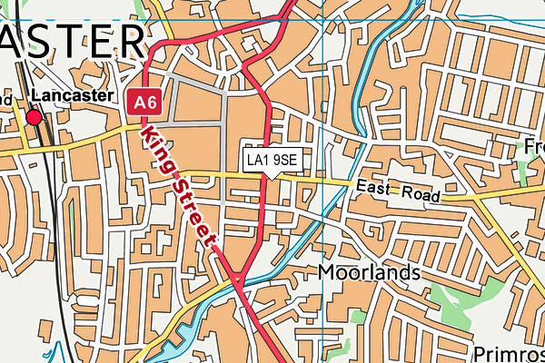 LA1 9SE map - OS VectorMap District (Ordnance Survey)