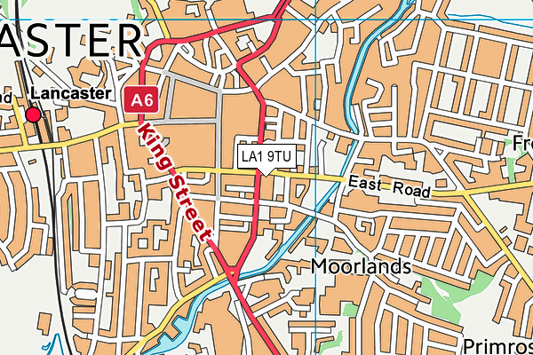LA1 9TU map - OS VectorMap District (Ordnance Survey)