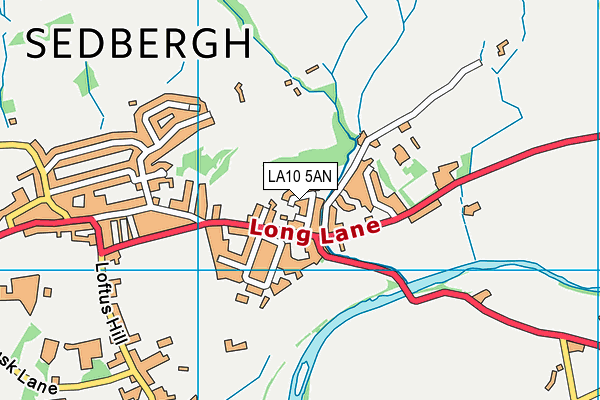 LA10 5AN map - OS VectorMap District (Ordnance Survey)