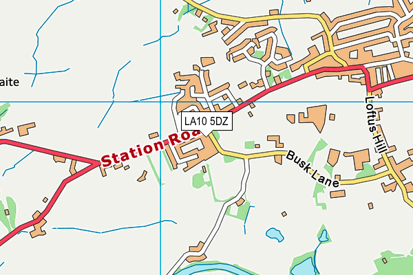 LA10 5DZ map - OS VectorMap District (Ordnance Survey)
