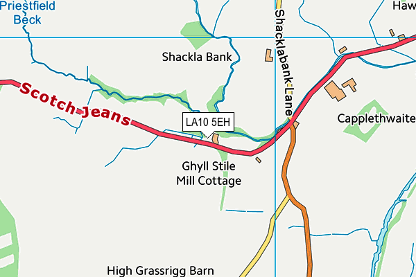 LA10 5EH map - OS VectorMap District (Ordnance Survey)