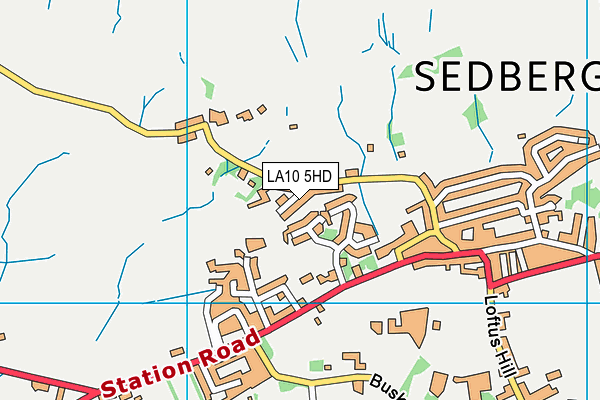LA10 5HD map - OS VectorMap District (Ordnance Survey)