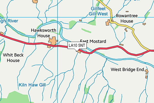 LA10 5NT map - OS VectorMap District (Ordnance Survey)