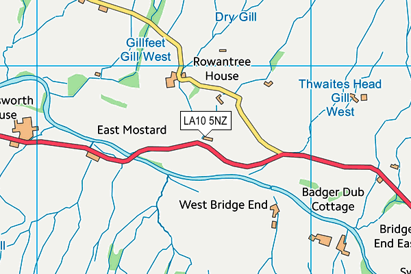 LA10 5NZ map - OS VectorMap District (Ordnance Survey)