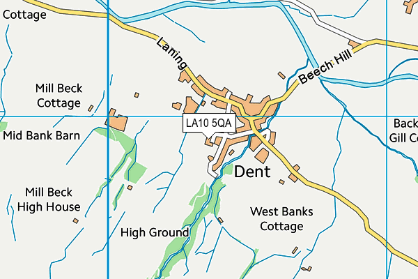LA10 5QA map - OS VectorMap District (Ordnance Survey)
