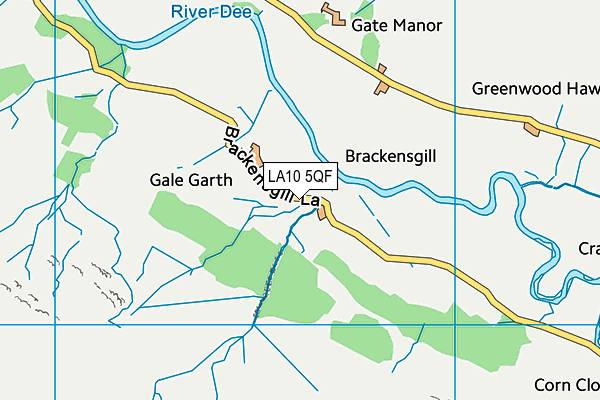 LA10 5QF map - OS VectorMap District (Ordnance Survey)