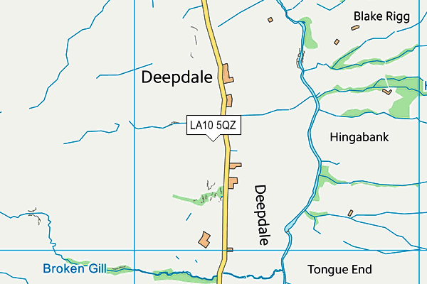 LA10 5QZ map - OS VectorMap District (Ordnance Survey)