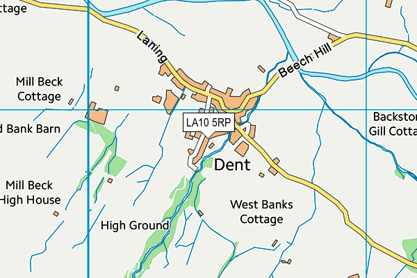 LA10 5RP map - OS VectorMap District (Ordnance Survey)